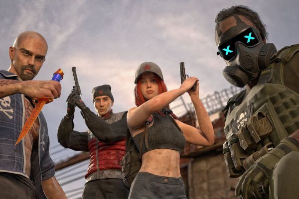 Game developers collaborating in the studio